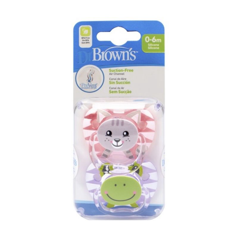 Dr.Brown's Prevent Printed Shield Pacifier Stage 1 (0-6 Bulan)/Empeng Dot Bayi