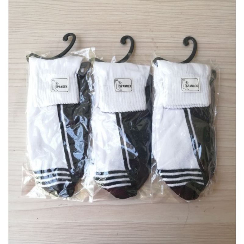 Kaos Kaki Spandek Hitam Putih / Kaos Kaki Pendek / Kaos Kaki Semata Kaki