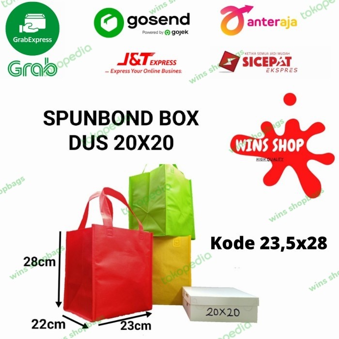 

NEW tas spunbond kotak 20x20