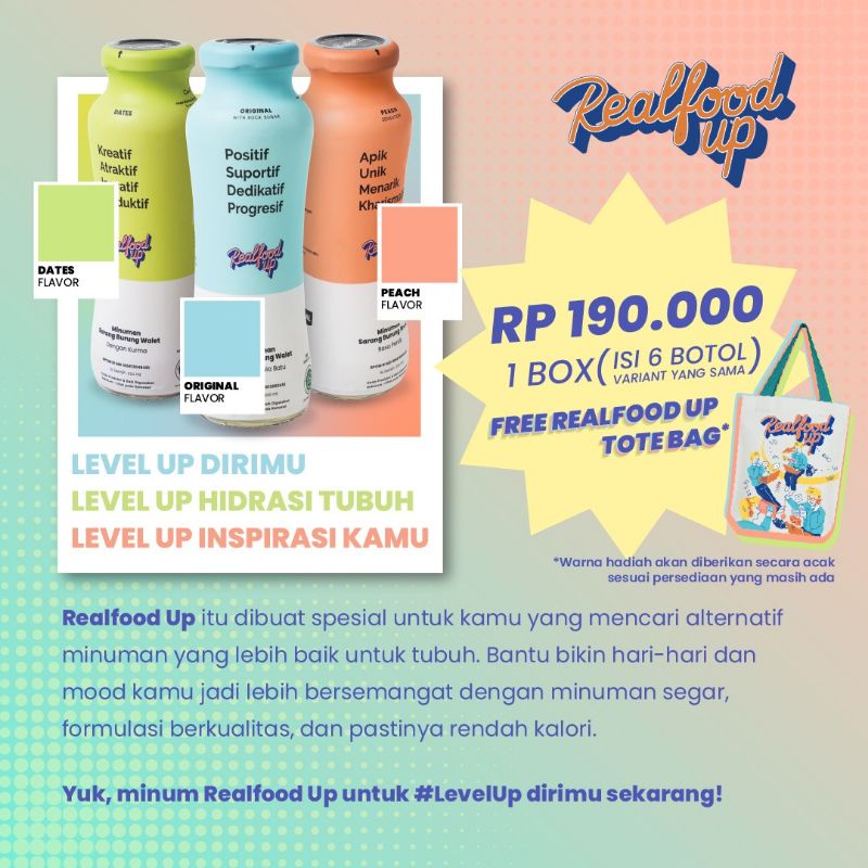 

realfood up rasa peach