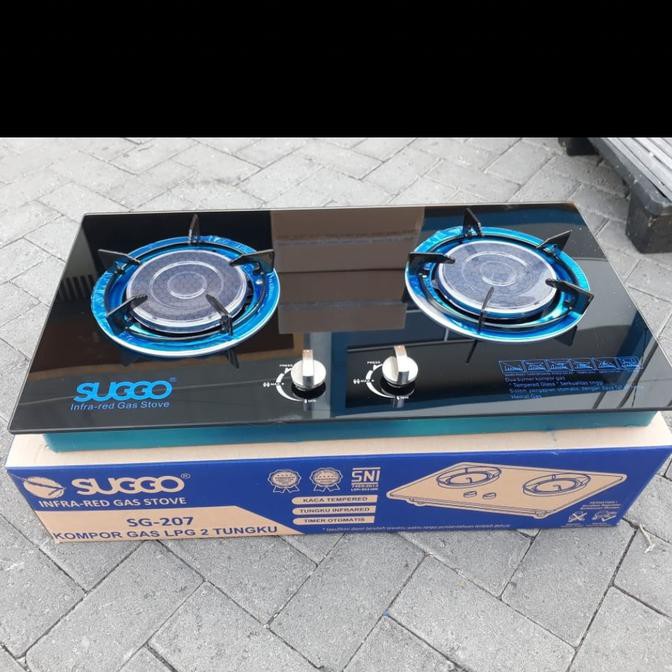 Kompor Kaca Tanam Infrared 2 Tungku - Kompor Gas Suggo Infrared - Terbaik 