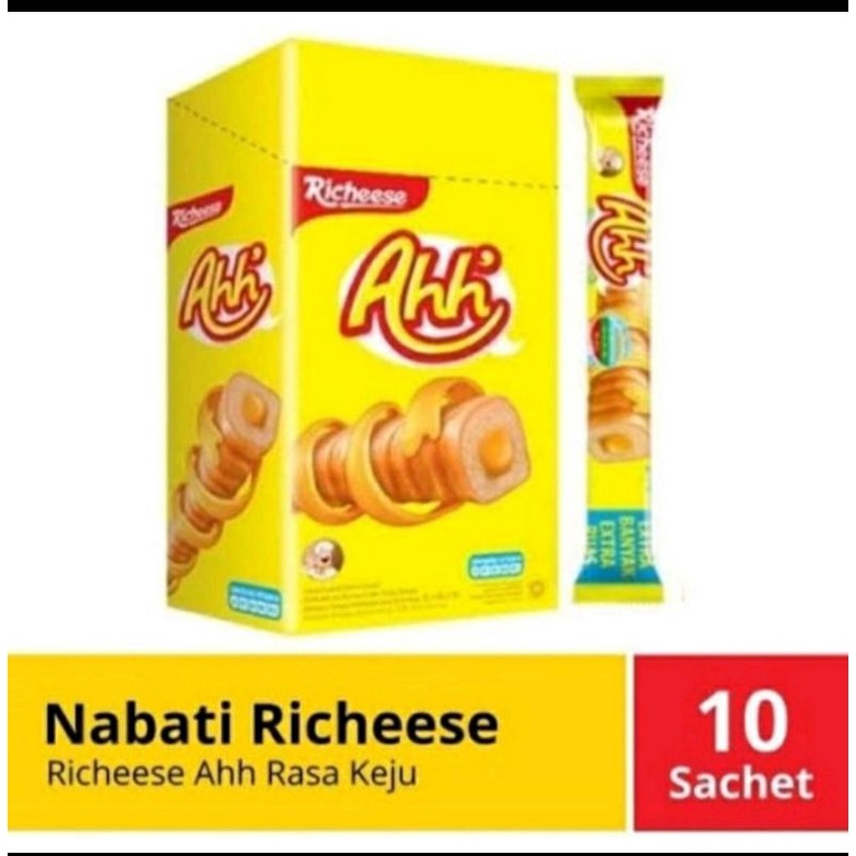 Jual Nabati Ahh Richeese Snack Rasa Keju Box 140 Gram Isi 10 Pc