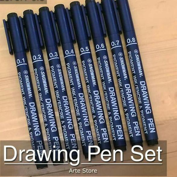 0nb Drawing Pen Set 8 Pcs Diskon Shopee Indonesia