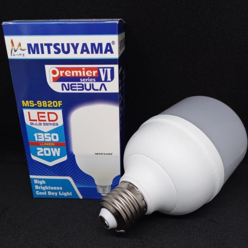 Bohlam Lampu LED 20 Watt Mitsuyama Nebula Series MS-9820F Cahaya Putih SNI Original