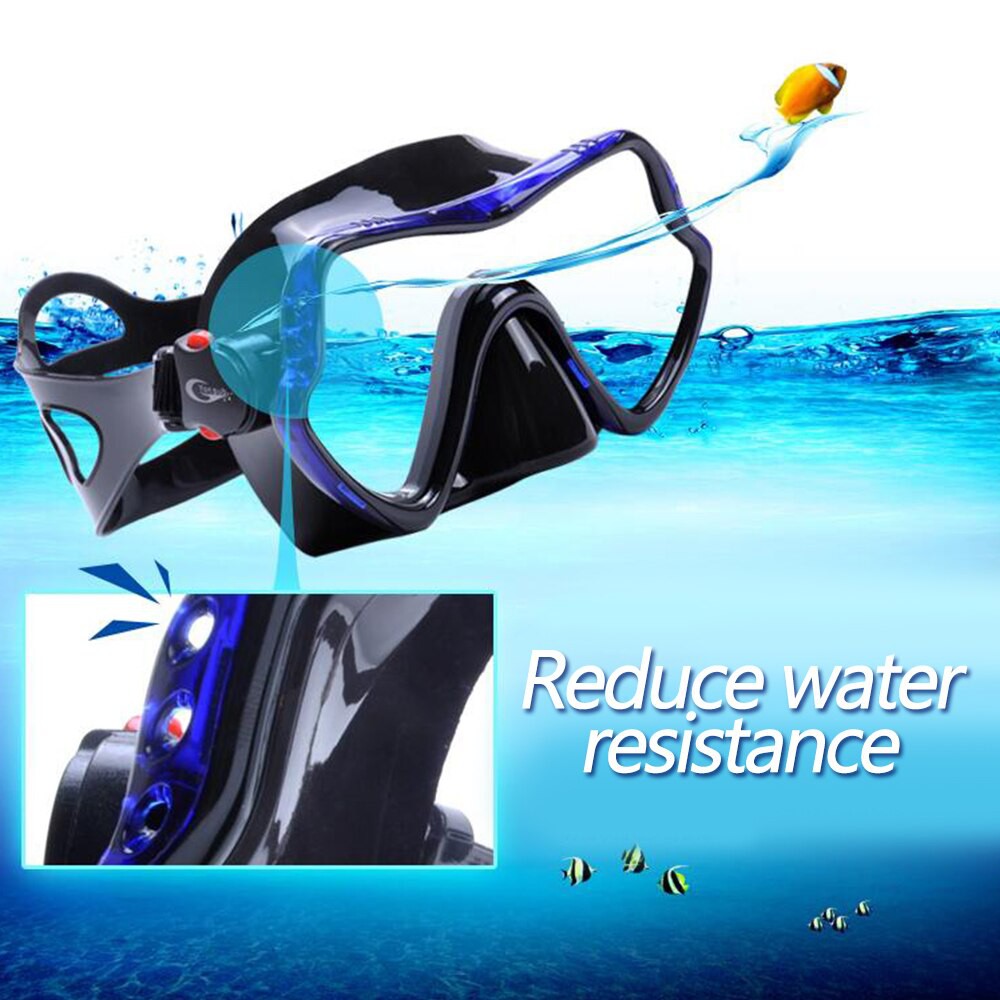 LIXADA Kacamata Selam Scuba Diving Snorkeling Tempered Glass - AS303JF - Black