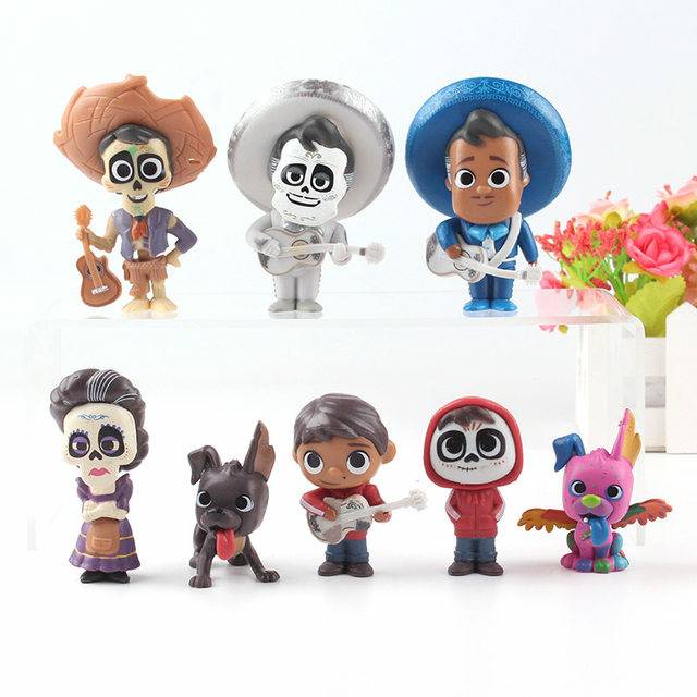 COCO MOVIE isi 8 pcs - Action Figure Set Miniatur Topper Pajangan Mainan Miguel Hector Ernesto