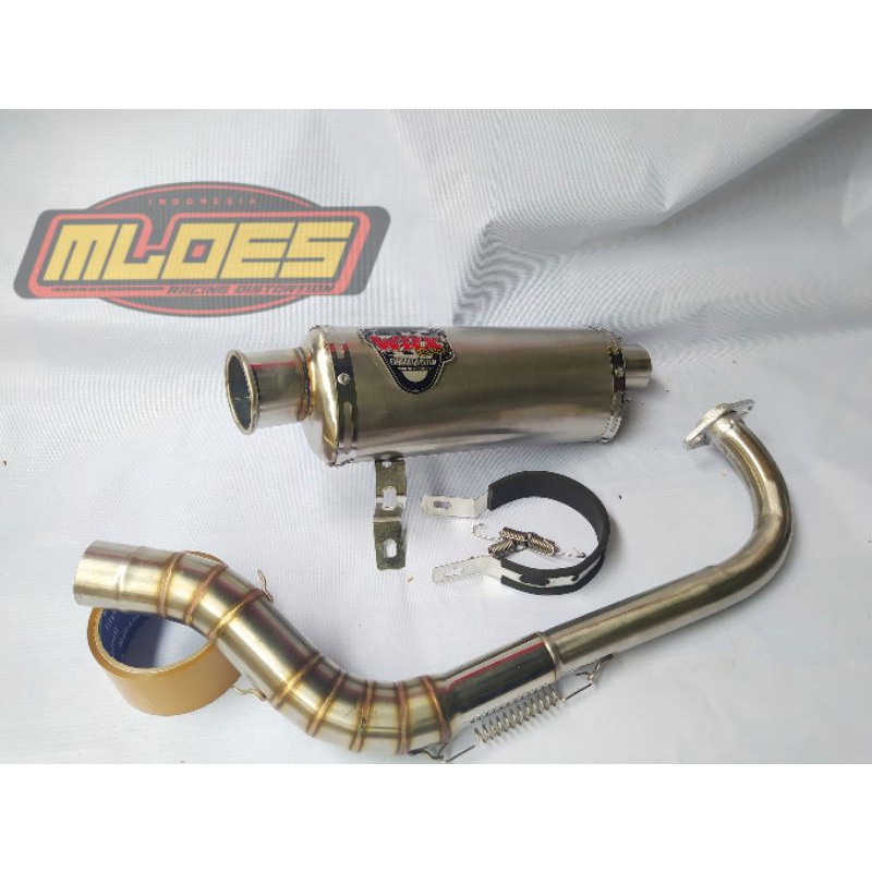 KNALPOT WRX OVAL CINCIN Inlet 38 untuk mio j. mio M3. mio z. mio soul gt. fino. extrid.