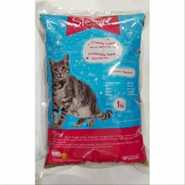 Starry cat food Kemasan 1kg makanan kucing starry 1000 gram