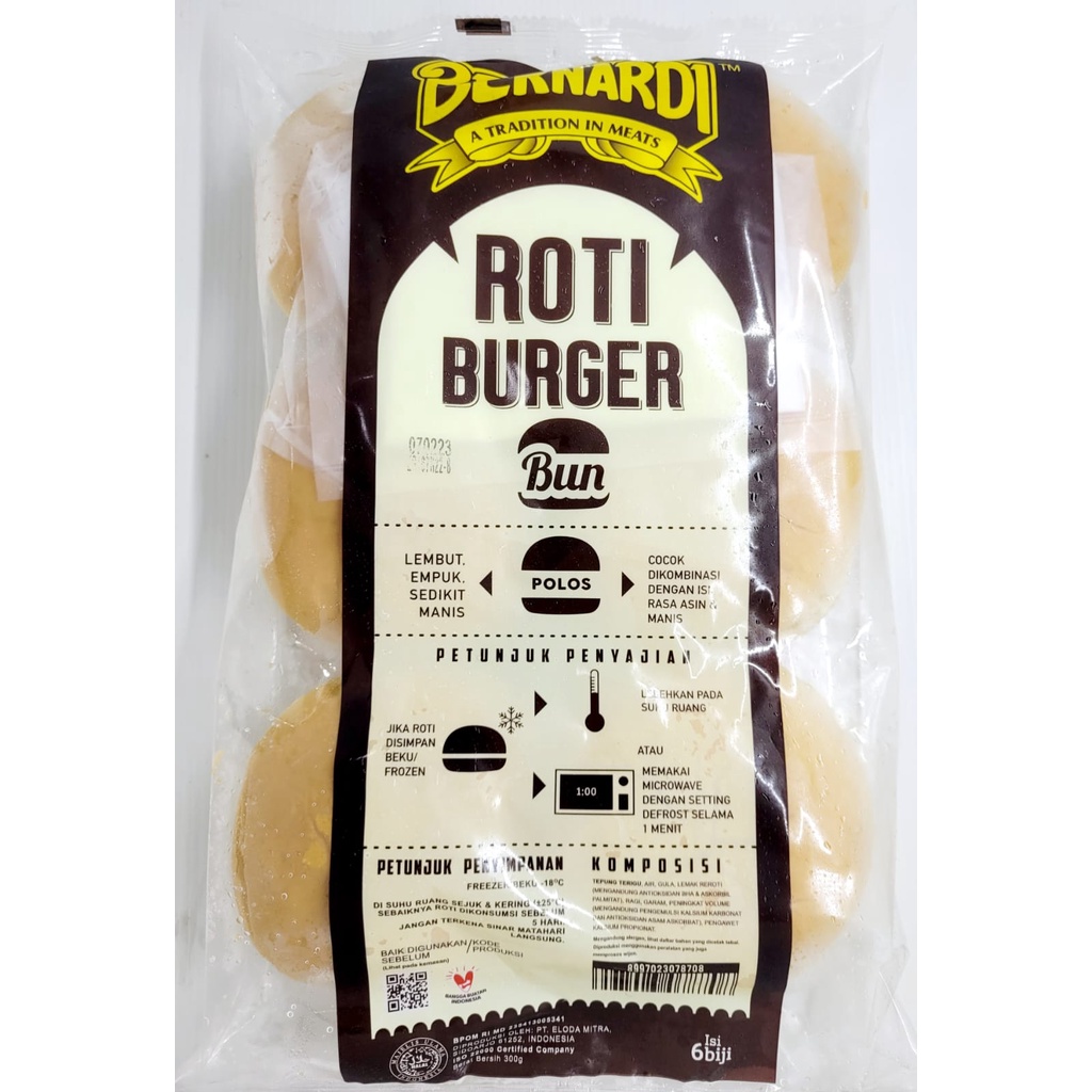 

BERNARDI ROTI BURGER POLOS ISI 6 PCS