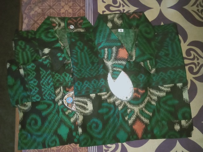 Promo 4.4 Bswart Batik Hrb026 Kenongo Padi Pekalongan M L Xl Batik Pria Murah Modern Grosir