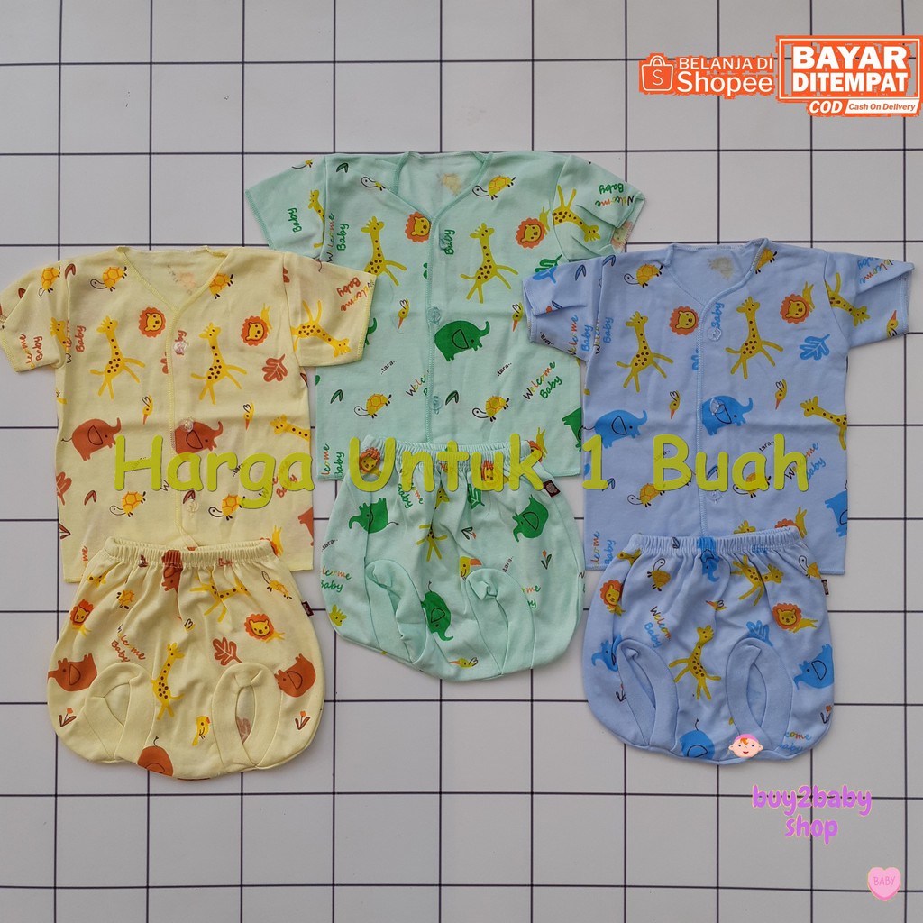 Setelan piyama pendek celana POP Tara Baby 0-3 Bulan 1 PCS