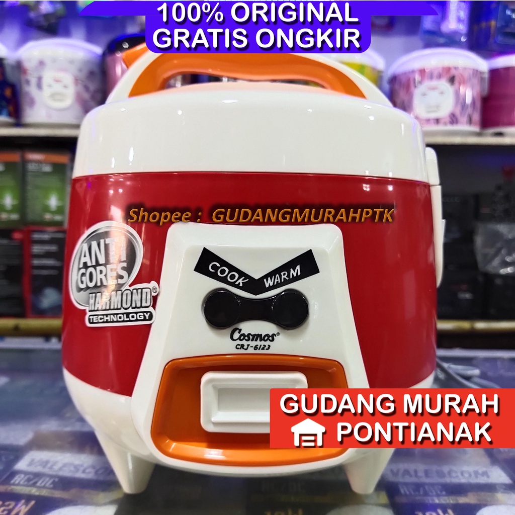 Ricecooker COSMOS ANTI GORES CRJ-6123 Penanak Nasi Magic Com serbaguna memasak dan menghangatkan