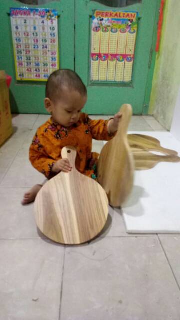 Talenan Kayu Jati 41,5 x 30cm / Wooden Cutting Board / Talenan Jati