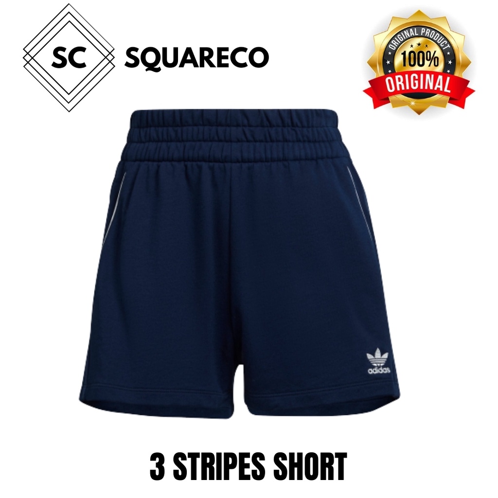 CELANA PENDEK OLAHRAGA TRAINING WANITA ADIDAS ORIGINAL 3 STRIPES SHORT ORI H56441