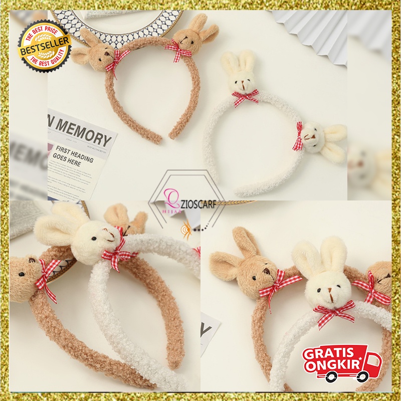 BANDO RAMBUT WANITA KOREA HEADBAND BANDANA BUNNY ANAK PEREMPUAN FASHION IMPORT AK48