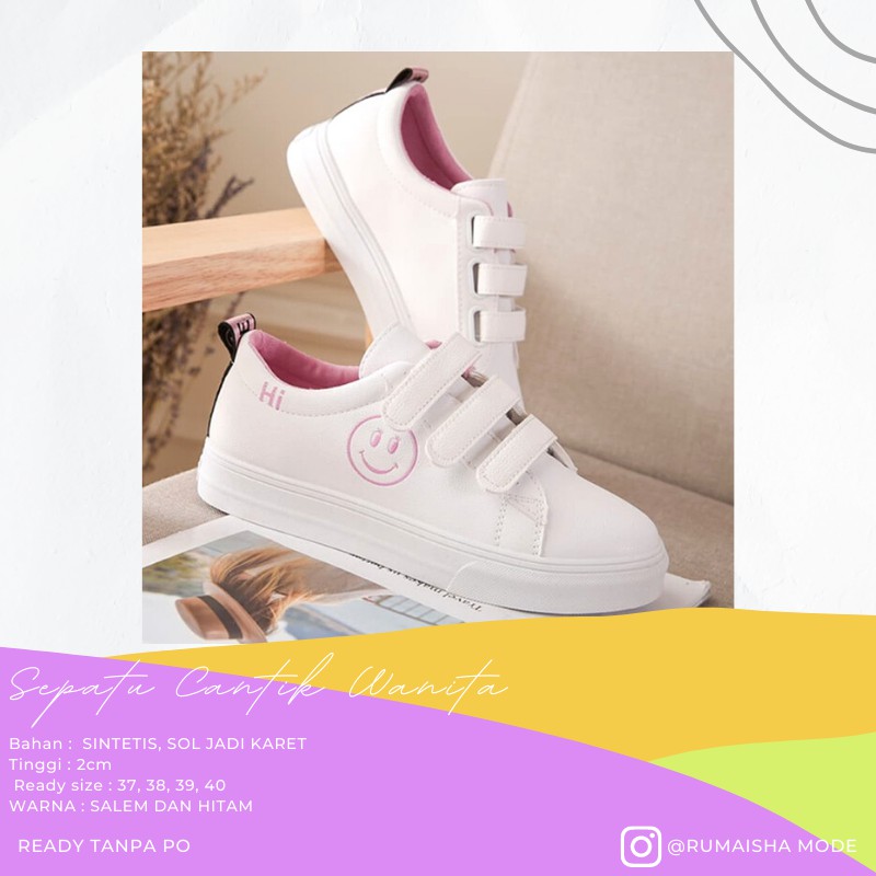 New Promo Sepatu Sneaker Comvre semi Bot wanita tanpa tali