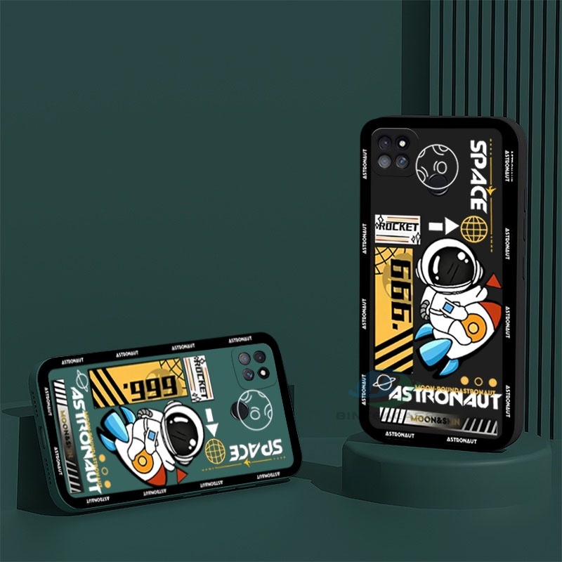 Case Bahan Silikon Motif Astronot Luar Angkasa Untuk IPhone 13 Pro Max 11 12 Xr XS 6 6S 7 8 Plus