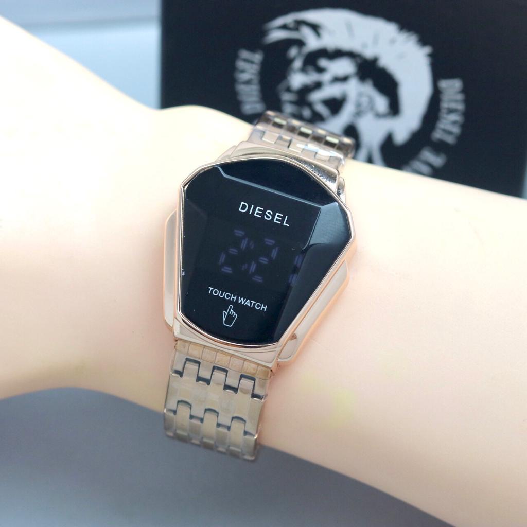 [ COD ] JAM TANGAN FASHION WANITA DIESEL 30100WP DIGITAL LED TOUCHSCREEN TALI RANTAI FREE BOX ORI & 