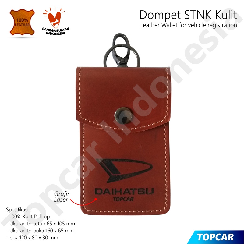 Dompet Stnk Daihatsu Mobil Kulit Asli Aksesoris Mobil TOPCAR