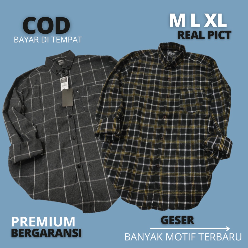 Planel pria Atasan panel Laki Laki baju Hem Kemeja Flannel Cowok Cewek Flanel Tartan Pria Wanita War