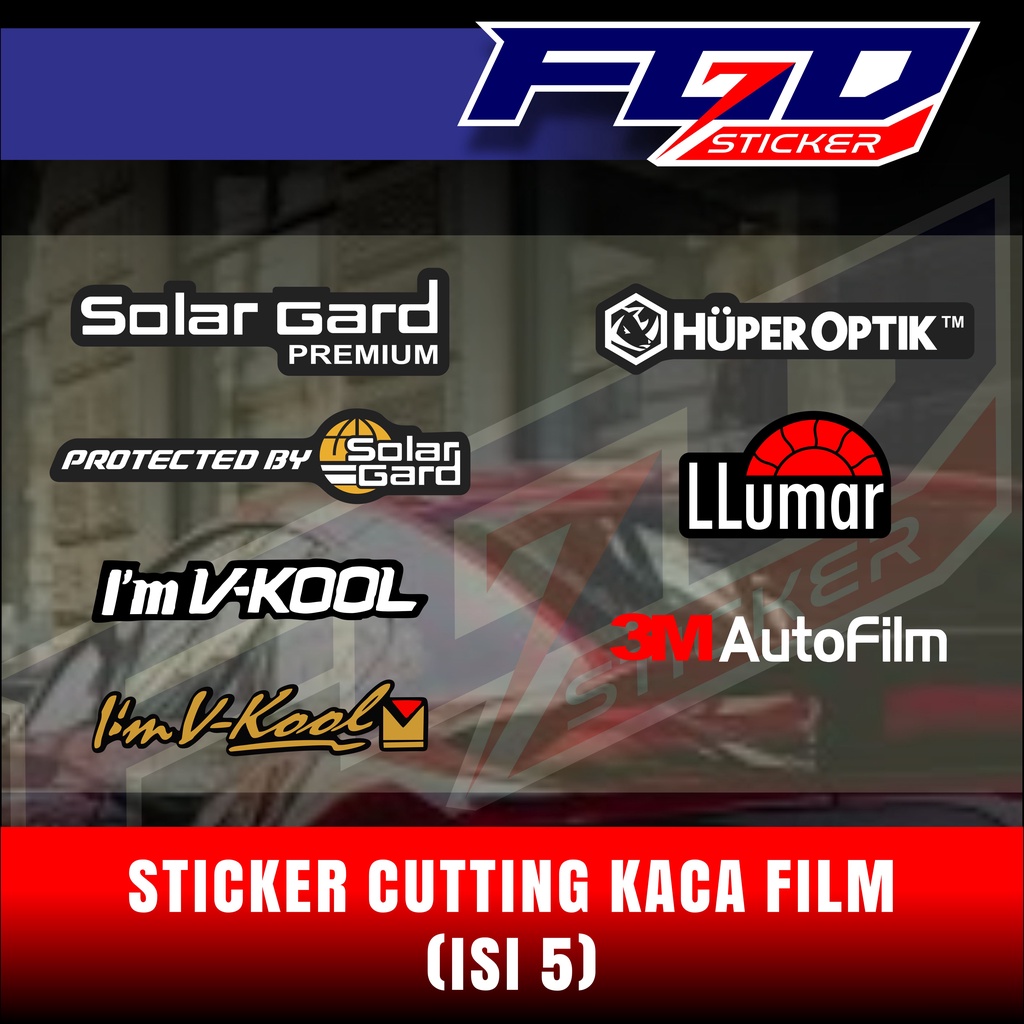 Sticker Cutting 3M Autofilm / SolarGard / Huper Optik / Llumar / i'm V-Kool Auto film sticker kaca mobil Reflektif