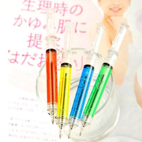 

Perlengkapan Sekolah Yo Yo 5Pcs Pulpen Jarum Suntik Warna Hitam untuk Perawat