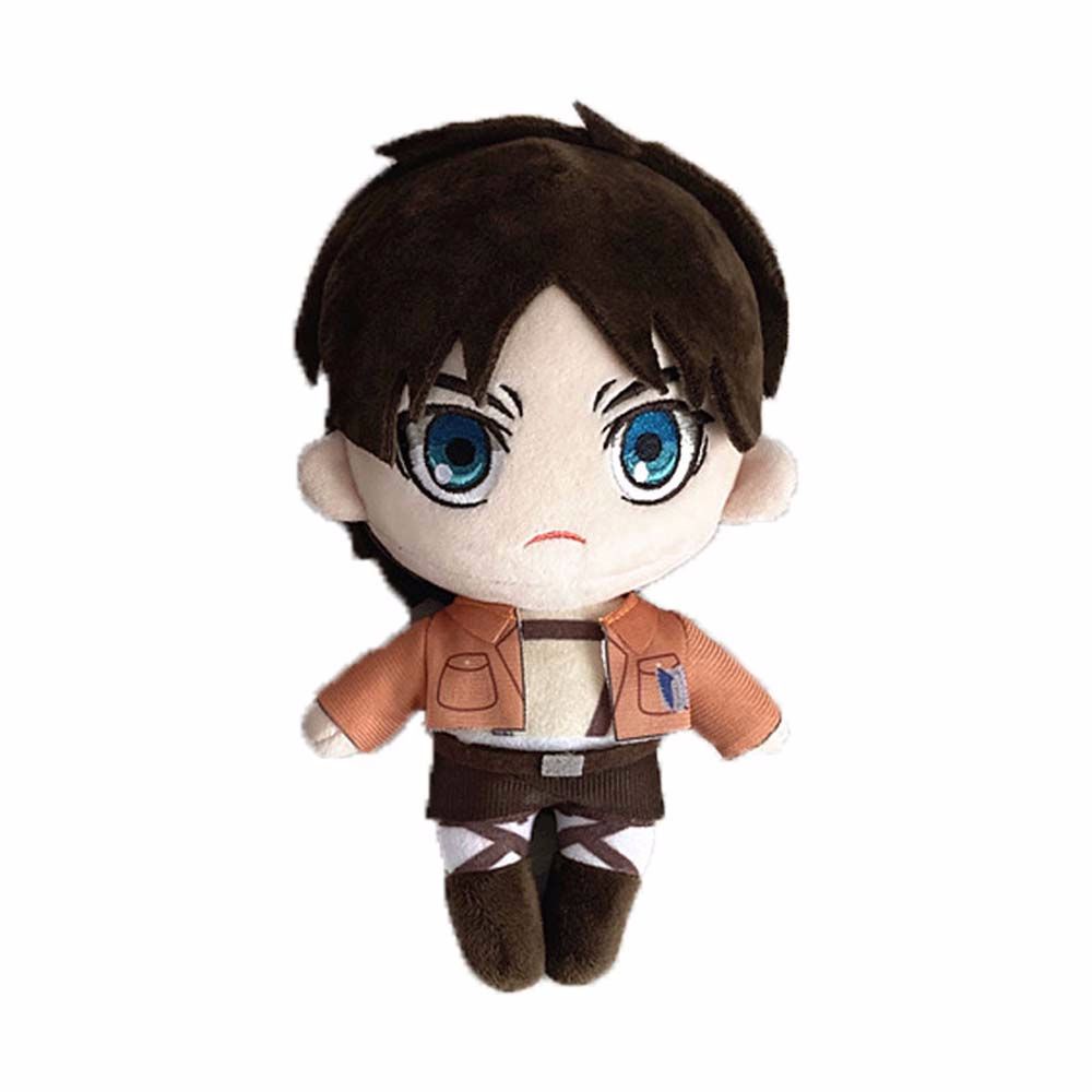 Needway  20cm Attack on Titan Anime Plush Dolls Plush Toys Figure Toys Ackerman Soft Stuffed Levi Ackerman Eren Jaeger Plush Pillow Stuffed Toys