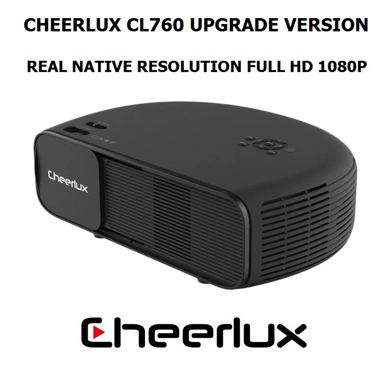 CHEERLUX CL760 UPGRADE VERSION - Real 1080P Home Projector 3200 Lumens