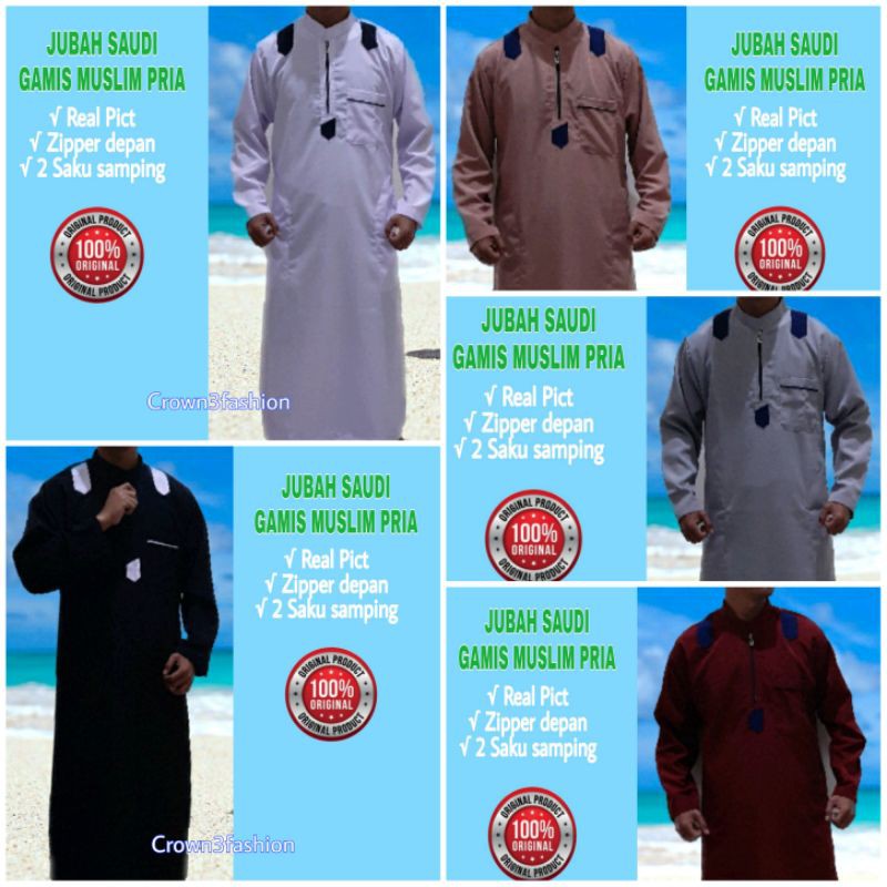 GAMIS JUBAH PRIA MUSLIM SAUDI TERBARU *BISA COD