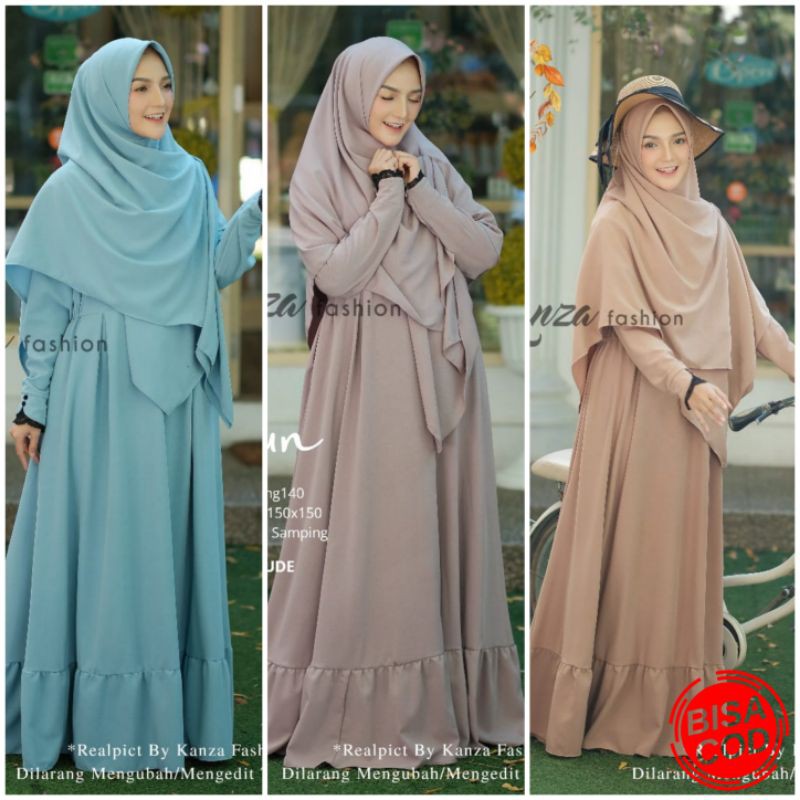 Ainun kanza fashion muslim, GAMIS syar'i , pakaian wanita,Maxi dress