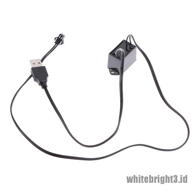 Adapter Driver USB 5V 1-5M El Wire Electroluminescent Warna Putih