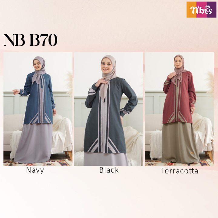 NIBRAS// BAJU GAMIS NIBRAS WANITA NB B70 PAKAIAN