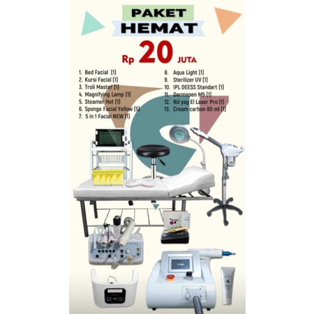 Paket Hemat Alat Kecantikan Klinik dan Salon 20jt