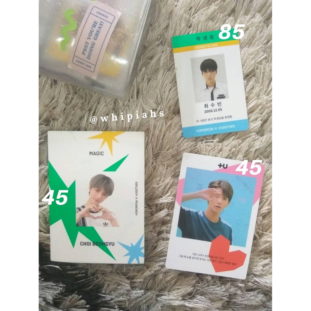 TXT The Dream Chapter: Magic TDCM PHOTOCARD (Soobin ID Card, Taehyun +U, Beomgyu ID Pad)