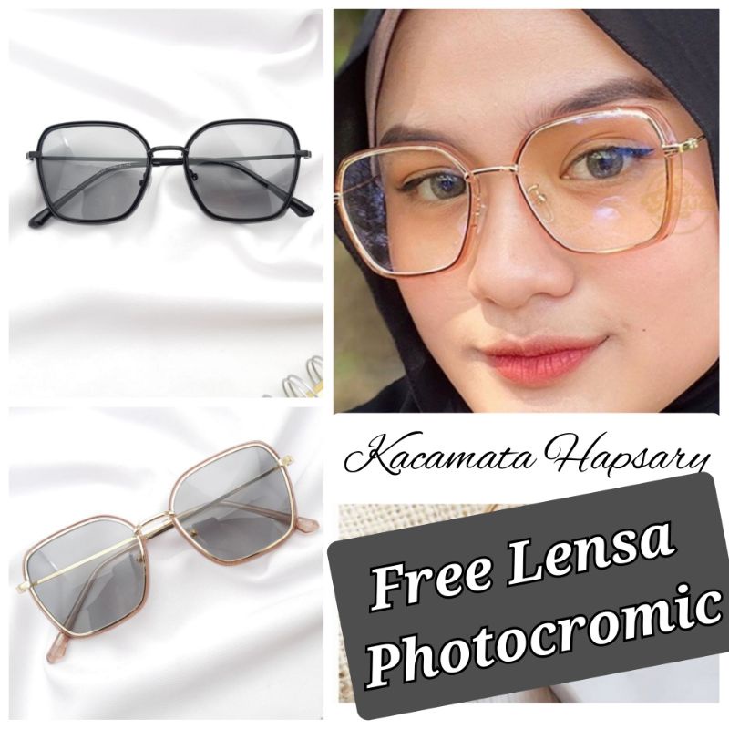 Frame Kacamata Wanita Korea + Lensa Photocromic NORMAL 0038 / 0039 | Kaca mata Anti UV