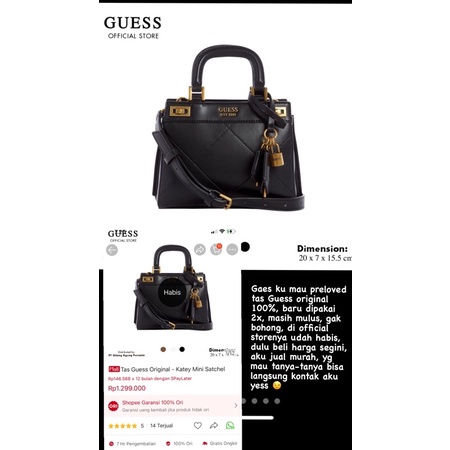 Tas Guess - Katey Mini Satchel original 100%