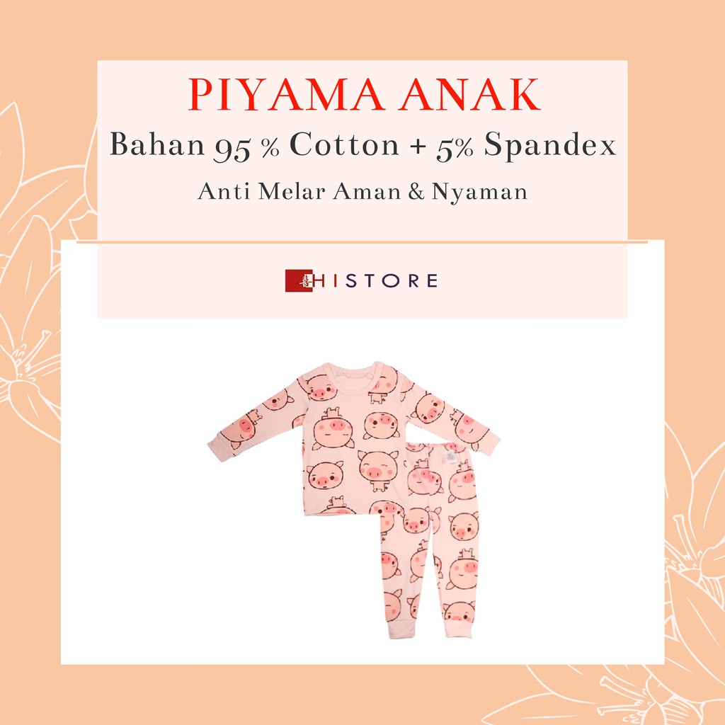 [HI] PIYAMA PAJAMAS ANAK 2 – 6 TAHUN IMPORT BAHAN PREMIUM