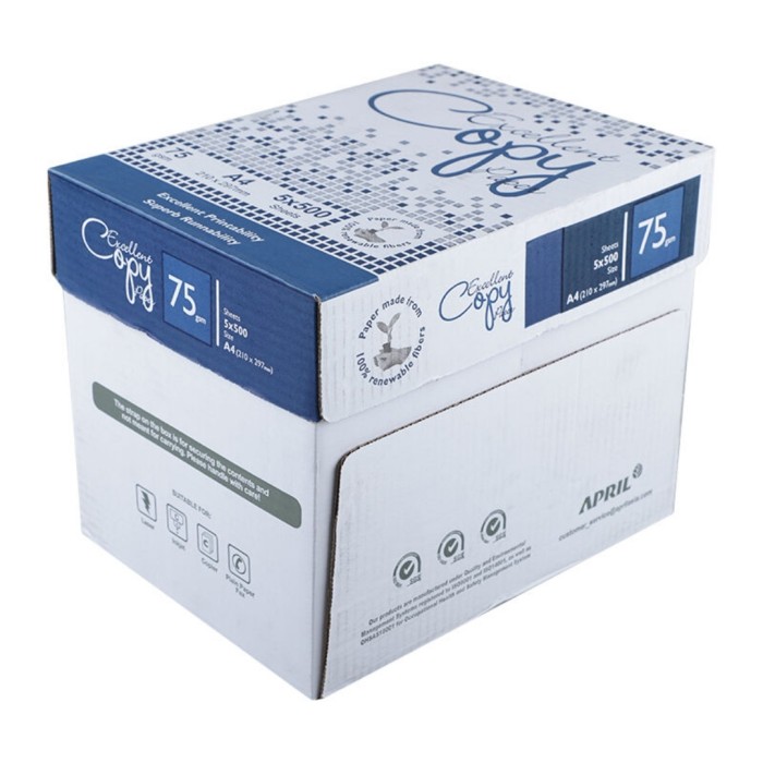 EXCELLENT Copy Paper A4 75gr (1 Box = 5 Rim)