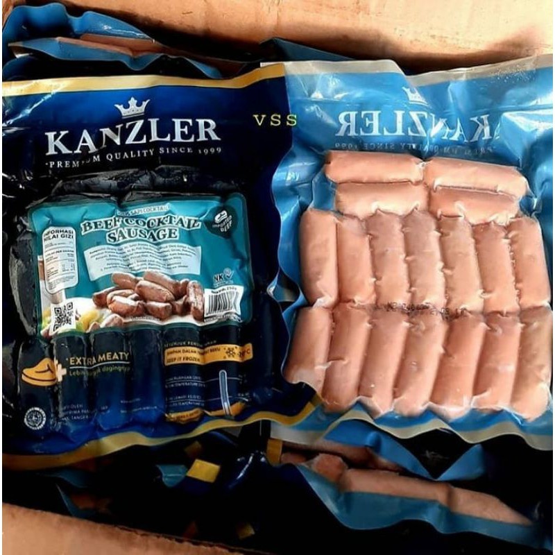 

KANZLER BEEF COCKTAIL SAUSAGE 250GR SOSIS SAPI PREMIUM EXTRA MEETY FROZEN FOOD