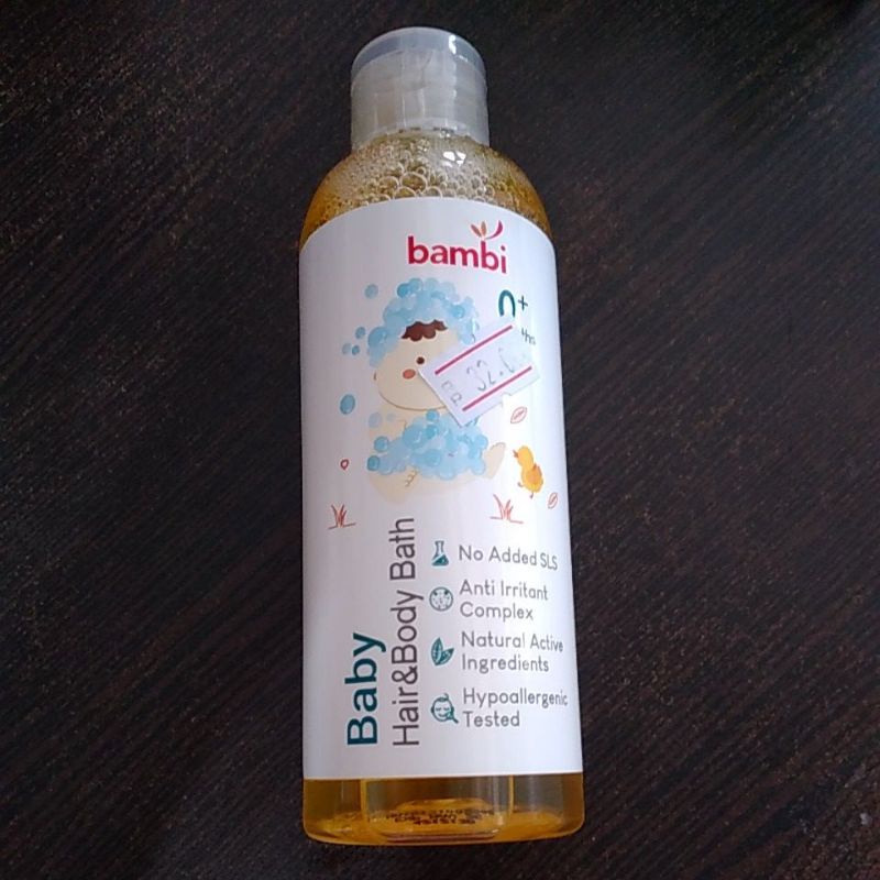 Bambi Baby Hair &amp; Body Bath 2 in 1| Sabun dan Shampoo Untuk Kulit Bayi Normal - Sensitif | PH Balance