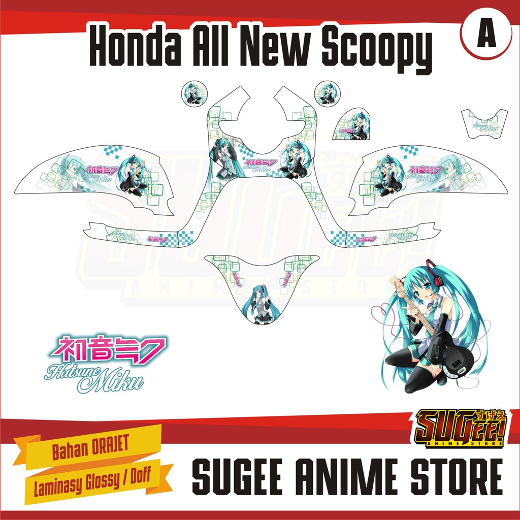 Sticker Anime Decal Motor Honda All New Scoopy 9 Shopee Indonesia