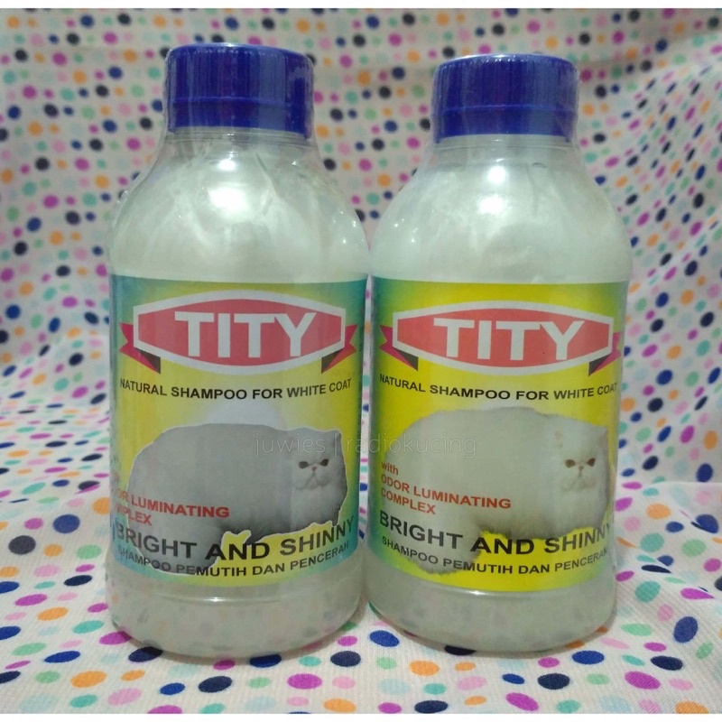 Tity cat shampo - shampoo  250ml pemutih bulu kucing sampo putih