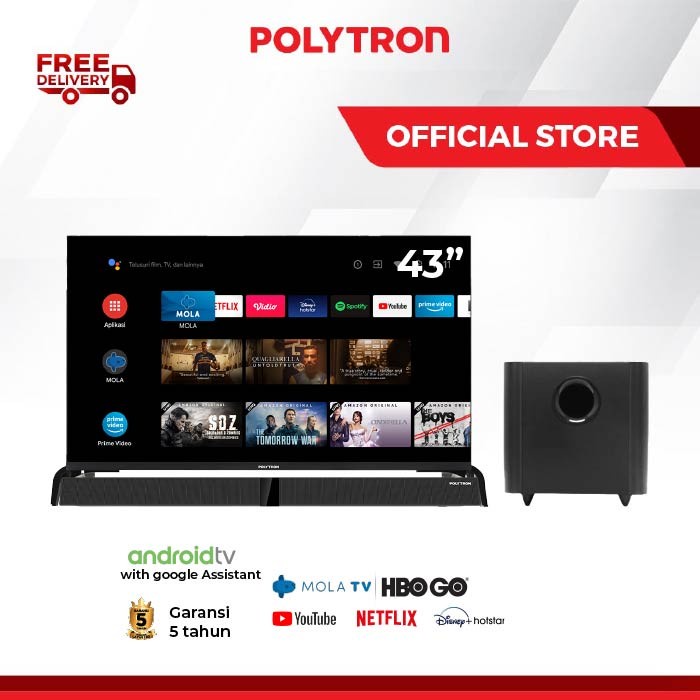 POLYTRON Smart Cinemax Soundbar LED TV 43 inch PLD 43BAG9953