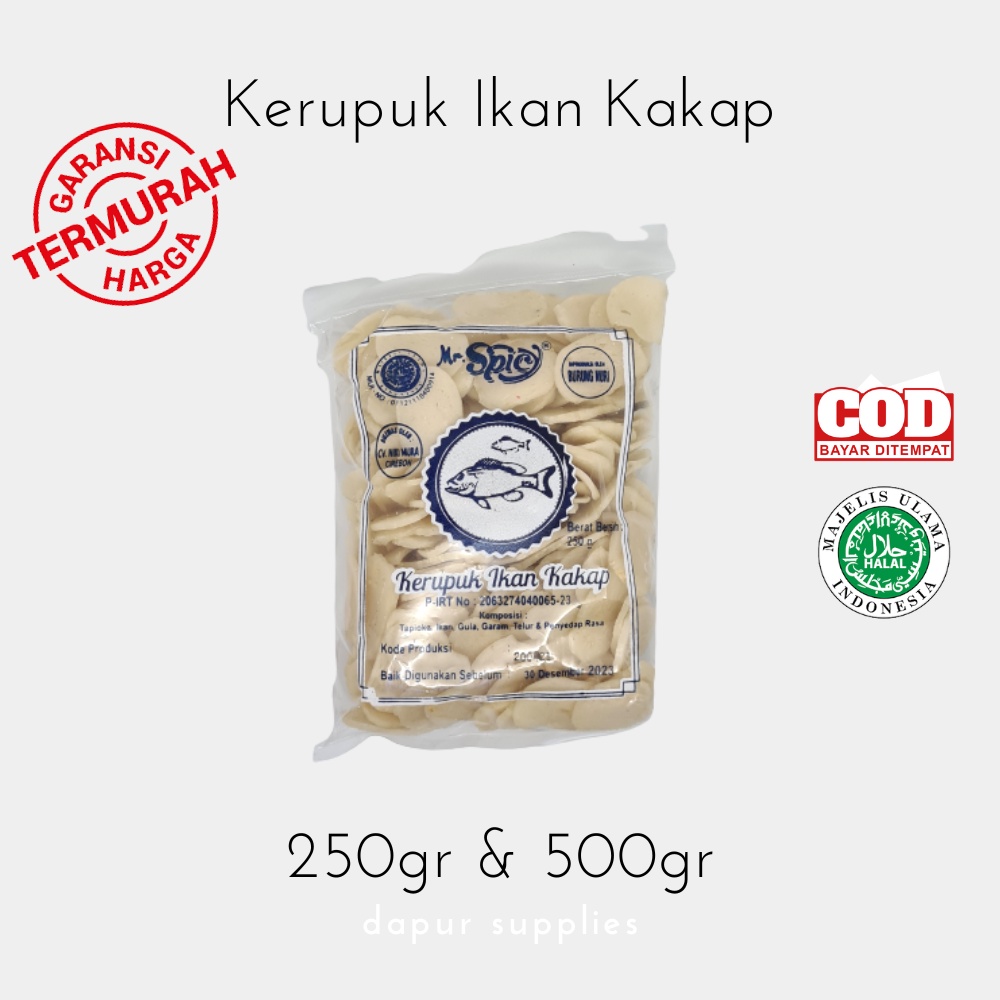 Kerupuk Ikan Kakap / Snapper Fish Cracker – Mr Spicy 250g/500g