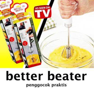 HAND MIXER MANUAL BETTER BEATER SEMI OTOMATIS MANUAL ALAT PENGOCOK ADONAN ATAU TELUR 1 BOX ISI 2 PCS