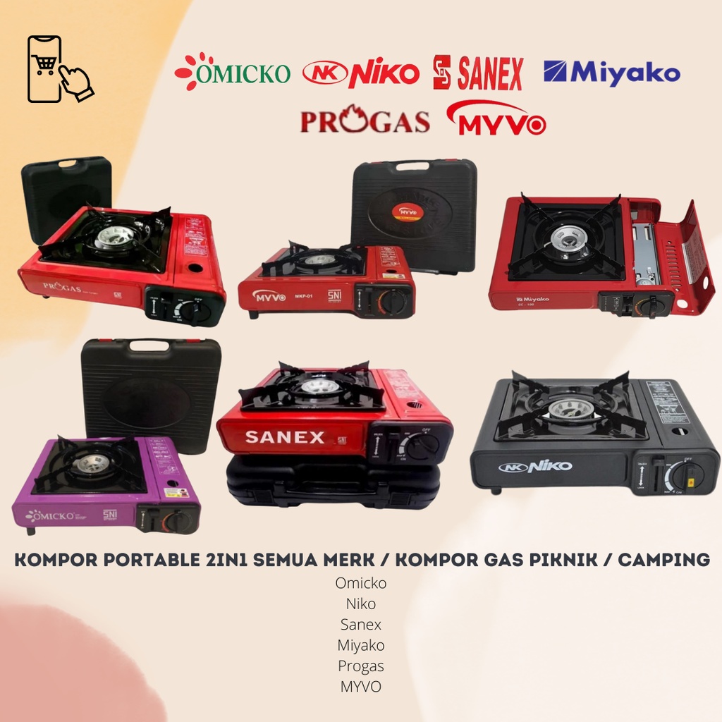 Kompor Portable 2in1 semua merk / Kompor gas Piknik / Camping