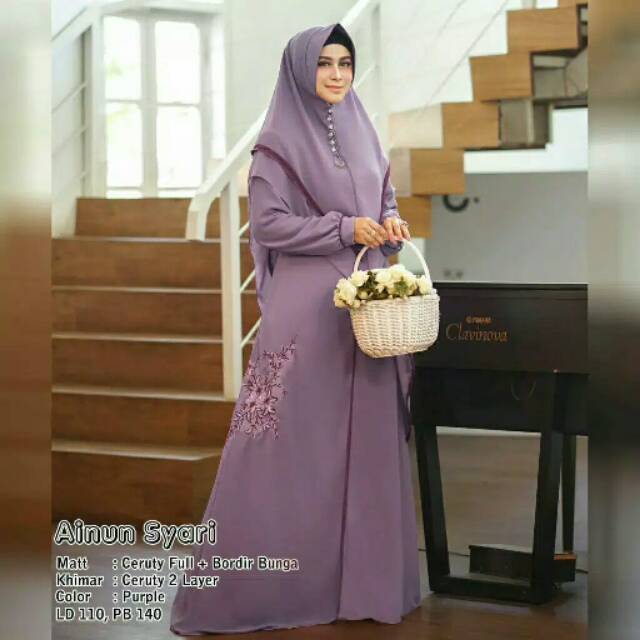 GAMIS SET SYARI AINUN / GAMIS SYARI BAHAN CERUTY