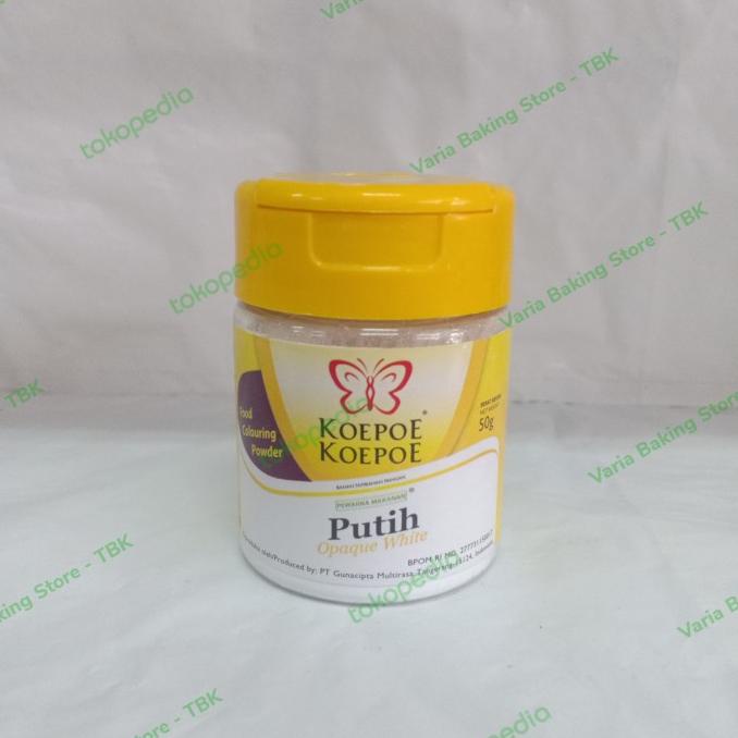 

Pewarna putih makanan 50 gram opaque white pemutih food grade kupu