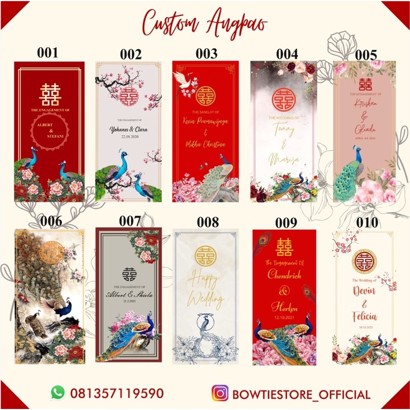 

angpao custom wedding / tingjing / birthday