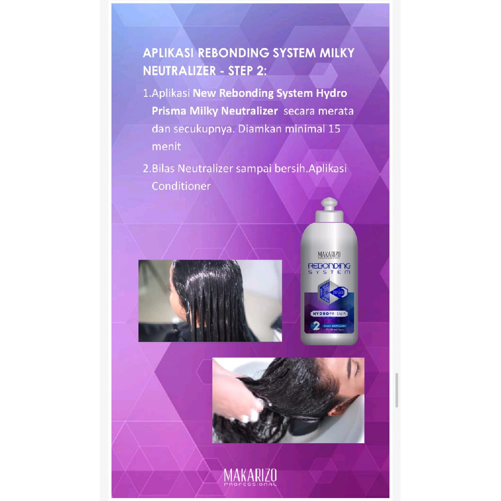 MAKARIZO REBONDING SYSTEM HYDRO PRISMA STEP 2 MILKY NEUTRALIZER 500ML